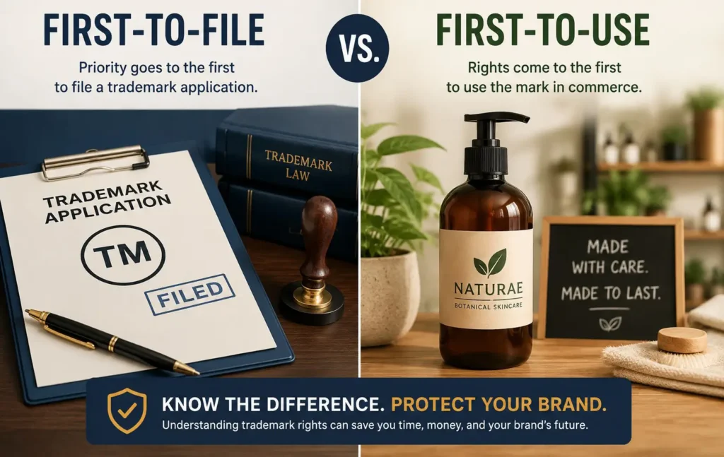 first to file vs first to use trademark
